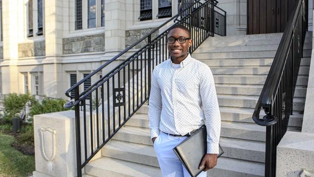 BC Senior Loic Assobmo Works On App Connecting Patients To Doctors In Rural Africa
