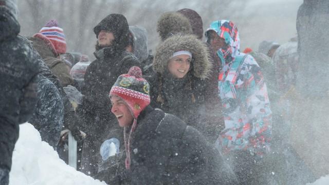 Boston College suspended regular activities Tuesday in light of the massive winter storm Juno, which has already made Boston's top ten list for severity.