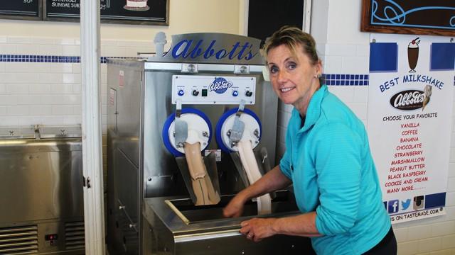 Pumpkin Harpoon and Malted Chocolate Guinness Stout are popular flavors of custard at Abbott's in Brighton.