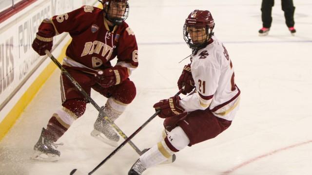 Matty Gaudreau's Last Second Goal Lifts BC Over Denver