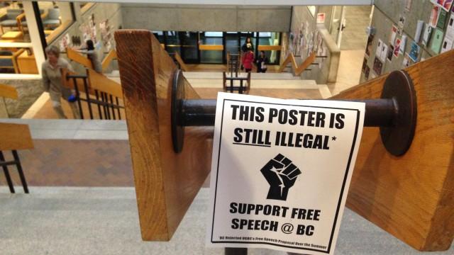 In Protest Of BC Policy, Anonymous Student Group Stages Second Poster Dump