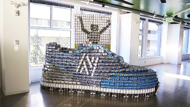 Each year, teams have just 12 hours to build structures with no permanent adhesives. 
