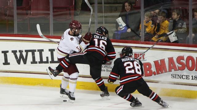 BC played a sloppy game against its crosstown rival, Northeastern, notching several huge penalties and going cold on offense for long stretches despite excellent defensive performances by Thatcher Demko and the penalty kill.