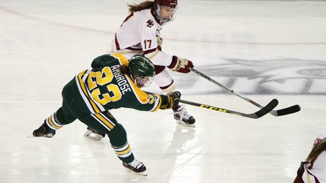 The Eagles looked like their dreams of a perfect season were dashed. Then Haley Skarupa kept BC's hopes alive. 