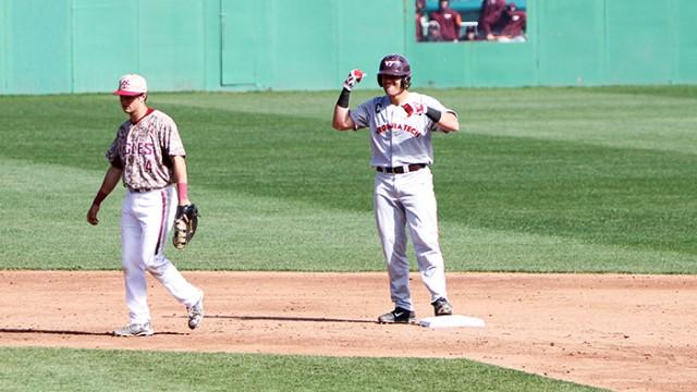 Ace Jacob Stevens couldn't locate his fastball in a 5-0 Friday defeat to the Hokies. 