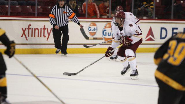 The Eagles finally broke through on the power play after going 0-for-23 in their first four games, taking down NCHC opponent Colorado College, 4-1, in the home opener. 