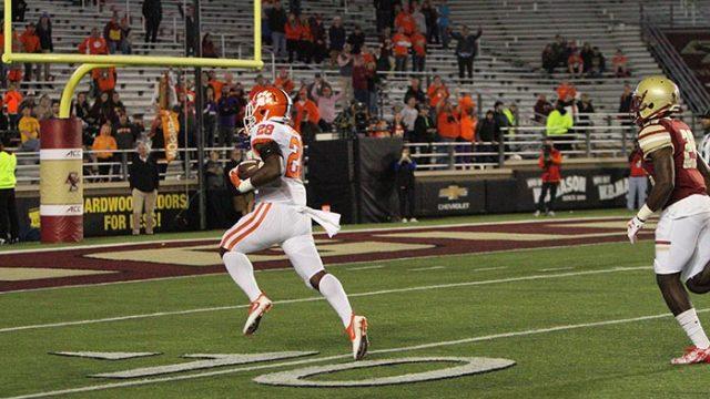 Boston College football floundered offensively in the first half, and allowed too many big plays on defense to prevent No. 3 Clemson from running away with a victory.