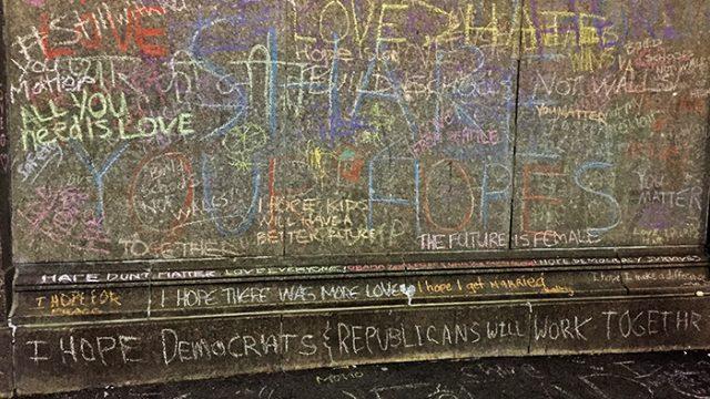Squares of Hope at Park Street T Stop