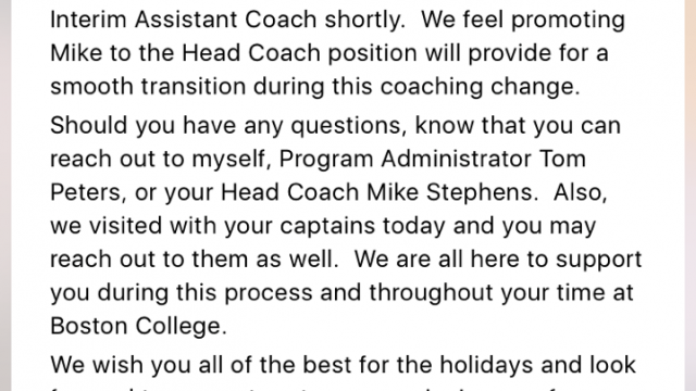 Associate head coach Michael Stephens will take Groden's place leading the men's and women's swim teams. 