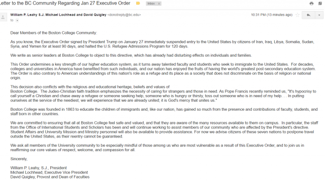 Leahy, Senior Admin Issue Statement on Trump's Executive Order