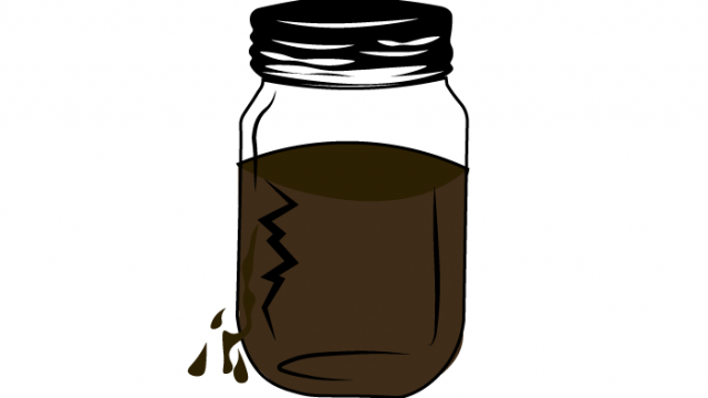 Mason jar of coffee