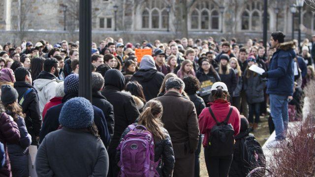 Hundreds Gather to Protest Trump's Executive Order