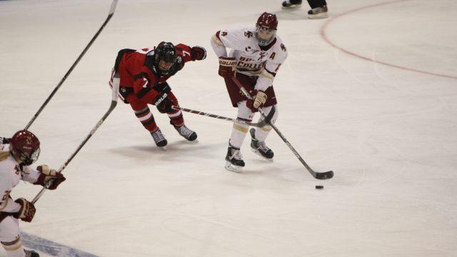 Notebook: Keller-Led Eagles Defense Disrupts Northeastern in Beanpot Final