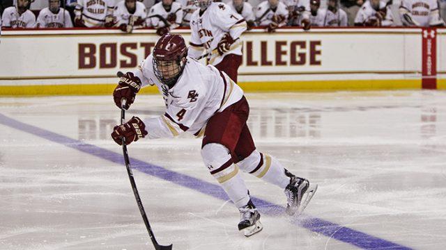 Eagles Blow Out Vermont in Hockey East Quarterfinals Game One