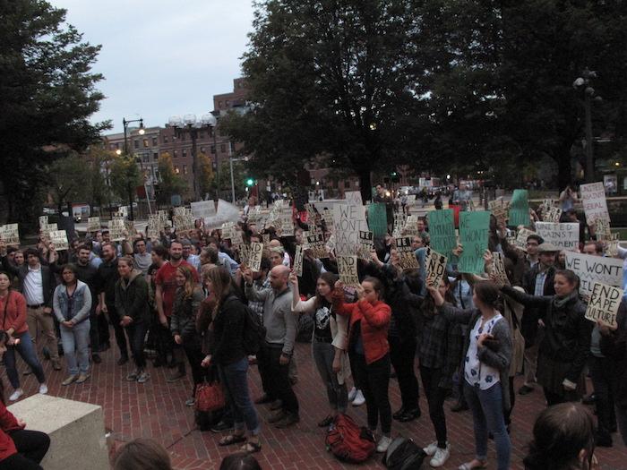 BC Students Join BU Grad Student Rally Against Sexual Assault