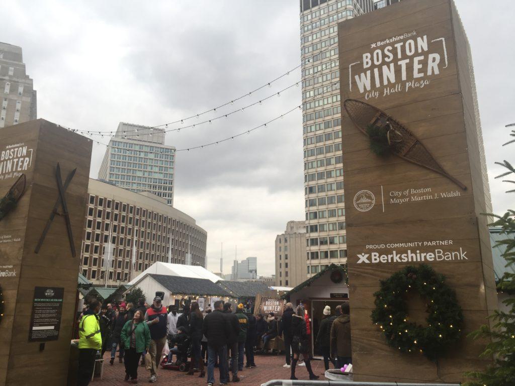 Boston City Hall Plaza Hosts a Spirited Winter Market