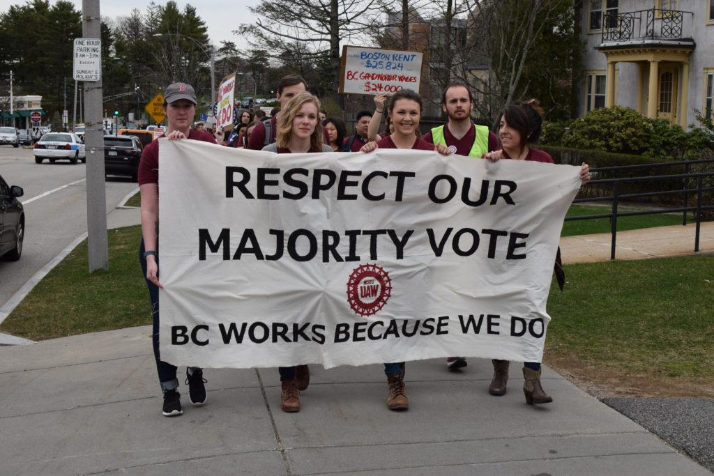 Grad Employees Organize at 'March Against Injustice'