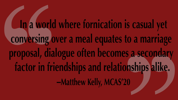 The Culminating Column, Emphasizing Dialogue