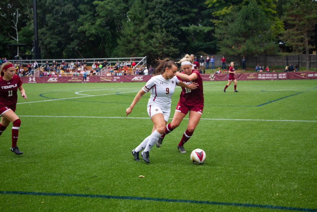 BC Concedes Goal, But Records Eighth-Straight Win With Rout of Temple