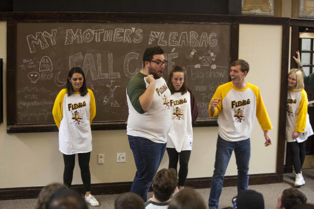 My Mother's Fleabag fired off quick-witted jokes about Halloween, the whip, and Cold War Poland at the comedy group's Fall Café on Oct. 25.