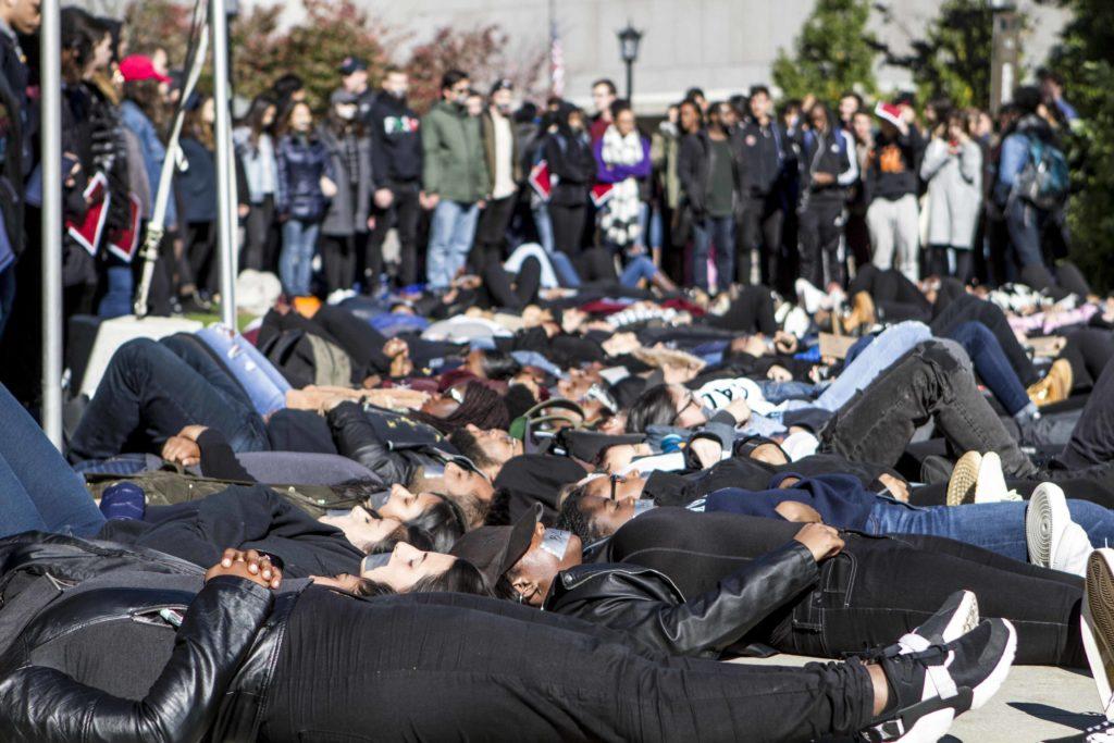 Over 100 Students 'Die-In' on Anniversary of March