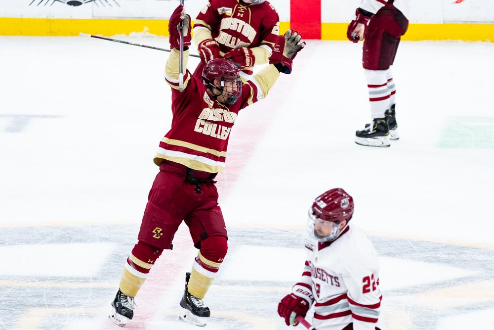 Defensive Effort Leads BC Past No. 3 Massachusetts, into Hockey East Tournament Final