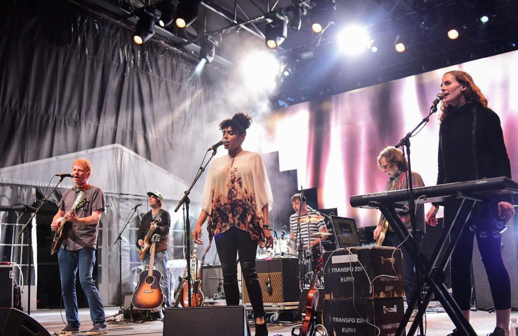 QUEBEC CITY, QC - JULY 07:  The New Pornographers perform during the 2017 Festival d'ete de Quebec on July 7, 2017 in Quebec City, Canada.  (Photo by C Flanigan/Getty Images)