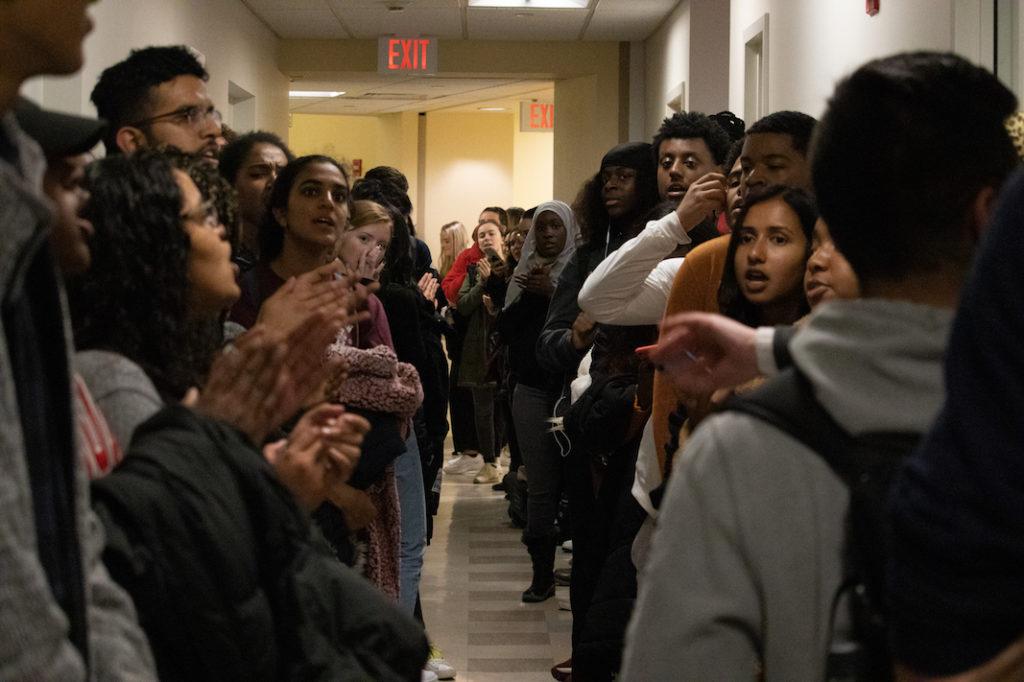 Students Protest Controversial Speaker Andrew Klavan Outside BC Republicans Event