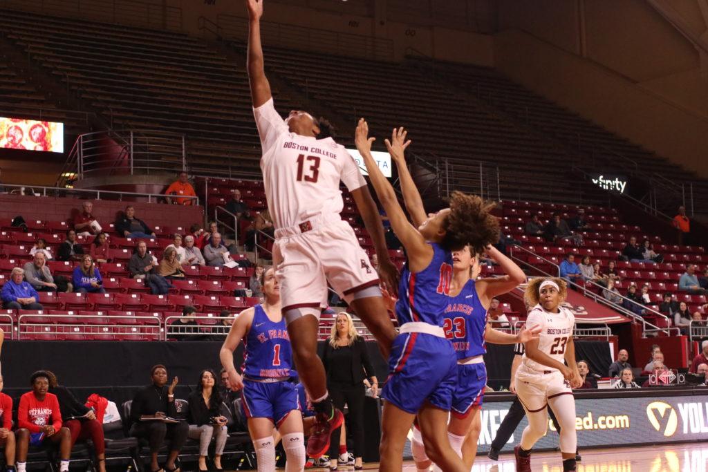 Five Players Score in Double Figures, BC Routs St. Francis Brooklyn