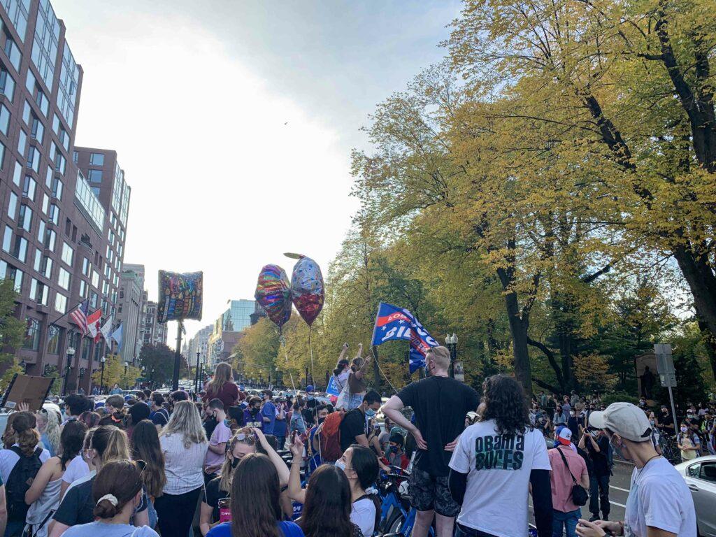 Celebrations Held in Boston Streets Following Biden's Victory