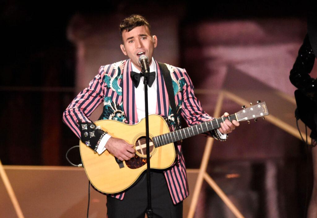Mandatory Credit: Photo by Chris Pizzello/Invision/AP/Shutterstock (9448638di)Sufjan Stevens performs "Mystery of Love" from the film "Call Me By Your Name" at the Oscars, at the Dolby Theatre in Los Angeles90th Academy Awards - Show, Los Angeles, USA - 04 Mar 2018
