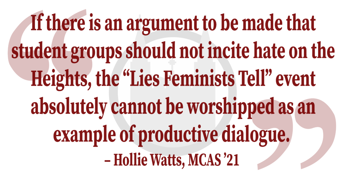 Watts In Response To: "To Promote Dialogue, Student Organizations Should Not Invite Prejudiced Speakers"