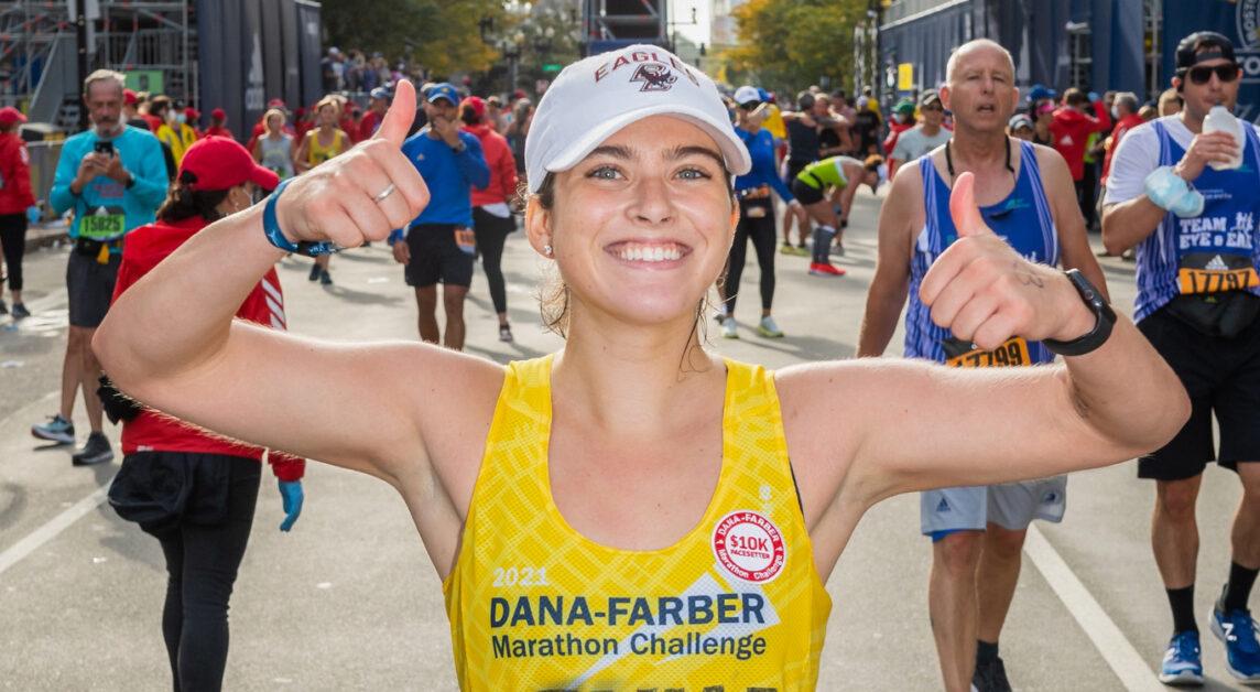 2021 Dana-Farber Marathon Challenge (DFMC) Finish Line, October 2021.