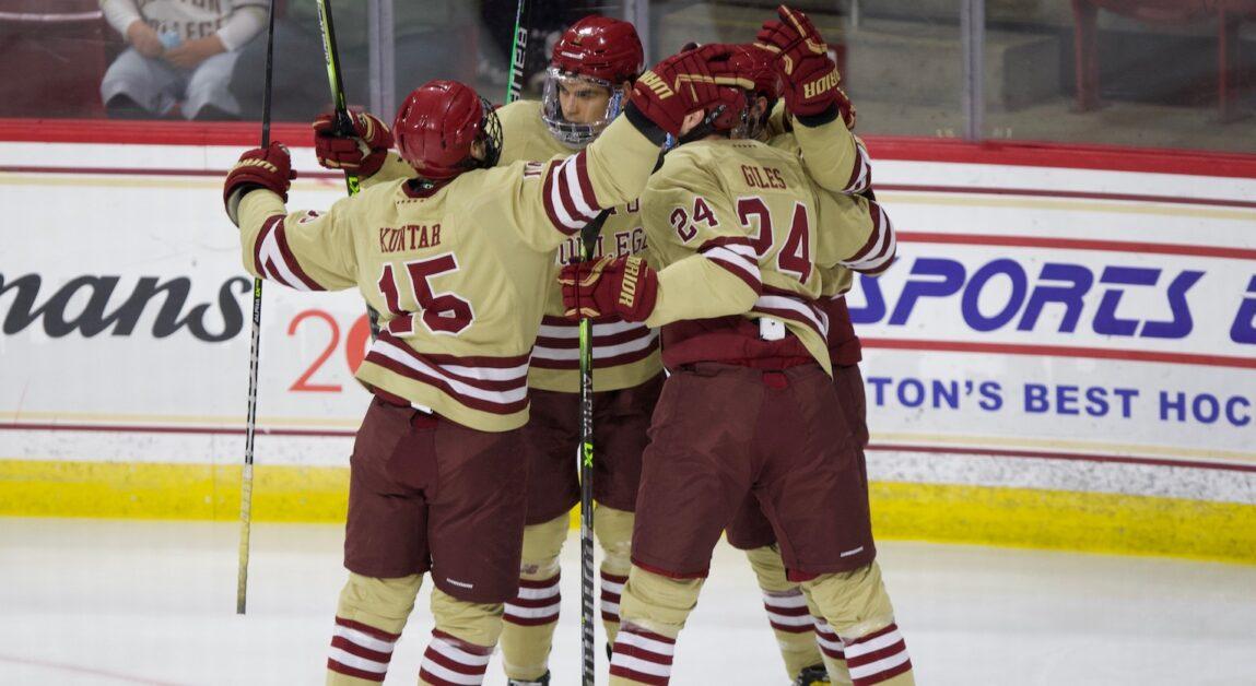 Three First-Period Goals Carry Eagles Past Maine
