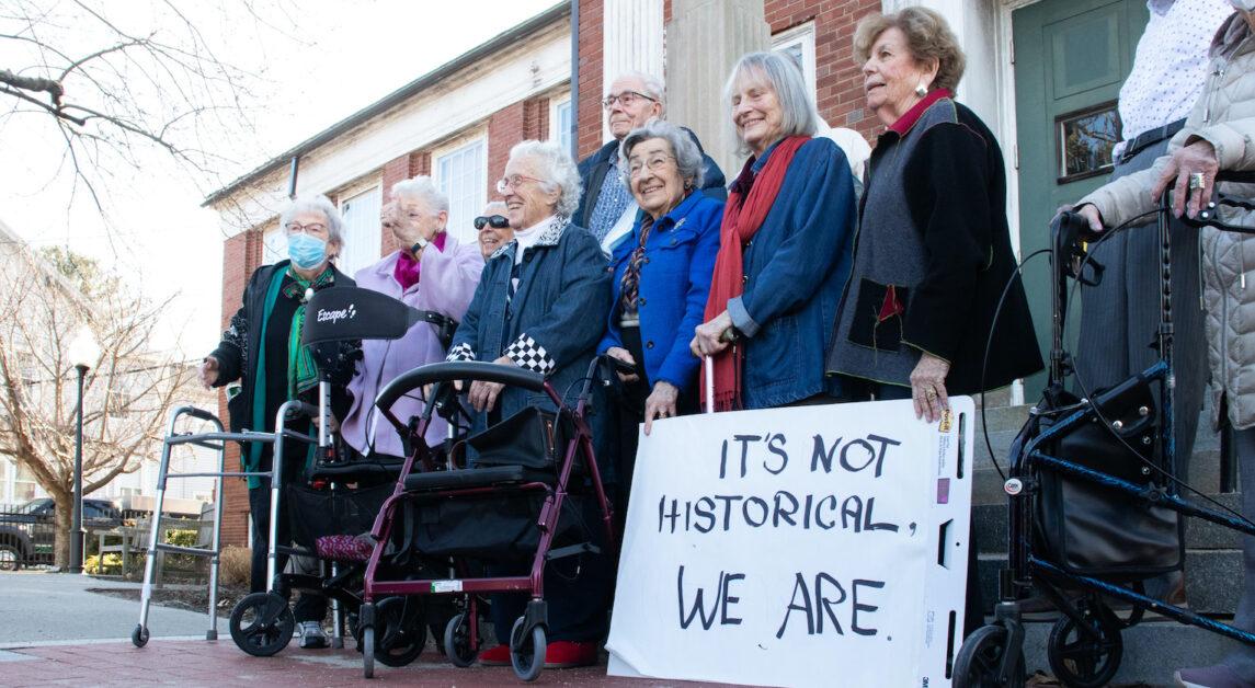 ‘It’s Not Historical. We Are’: Demonstrators Call for New Senior Center Building at Wednesday Protest