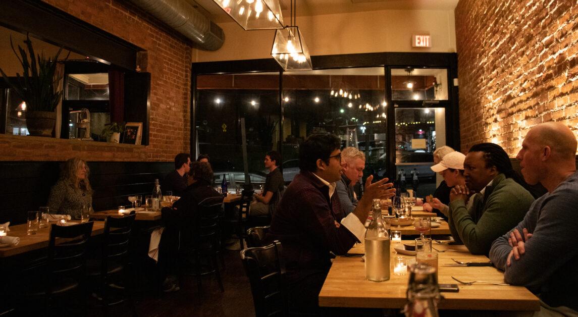 The dining room is tucked away behind a wall, making the whole experience feel more intimate (Natalie Arndt / Heights Editor).