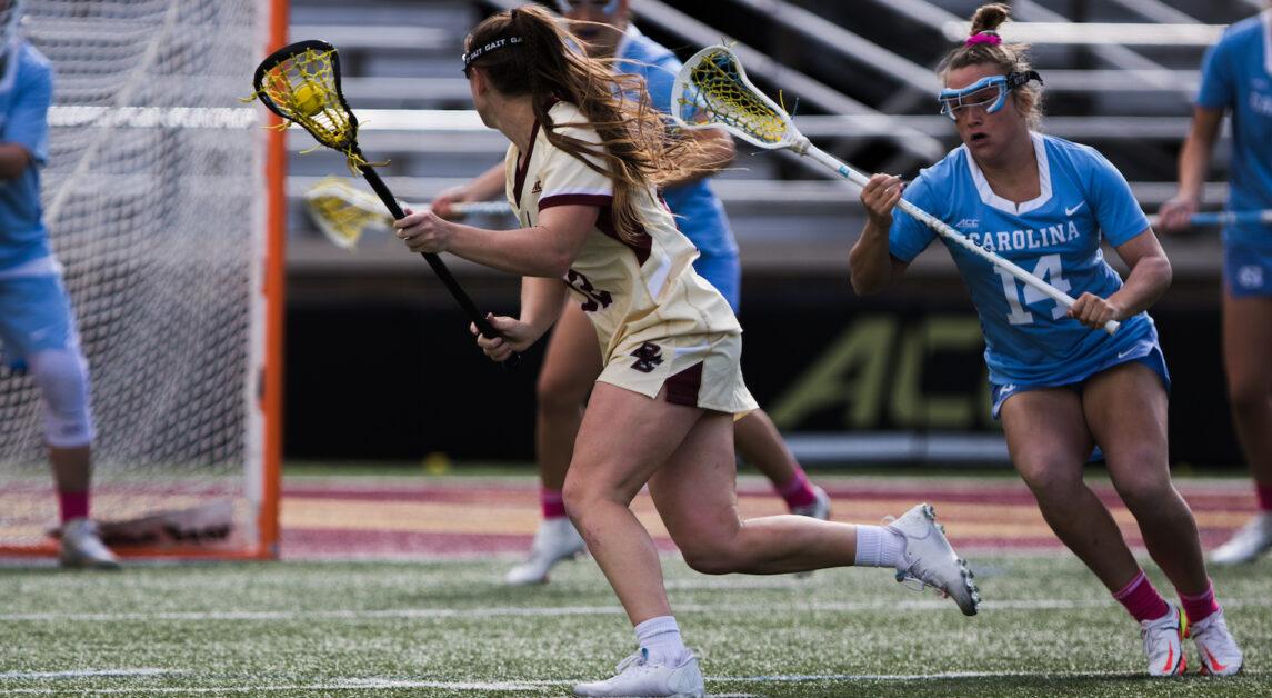 North Carolina scored 11 straight goals on Saturday night as the Tar Heels defeated BC for their sixth straight ACC championship. (Nicole Wei / Heights Staff)