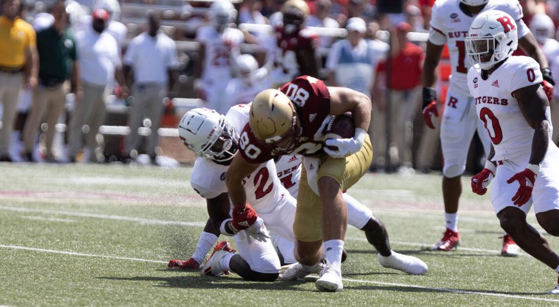 In just one game at Boston College, George Takacs broke his career receiving yards. (Nicole Wei / Heights Staff)