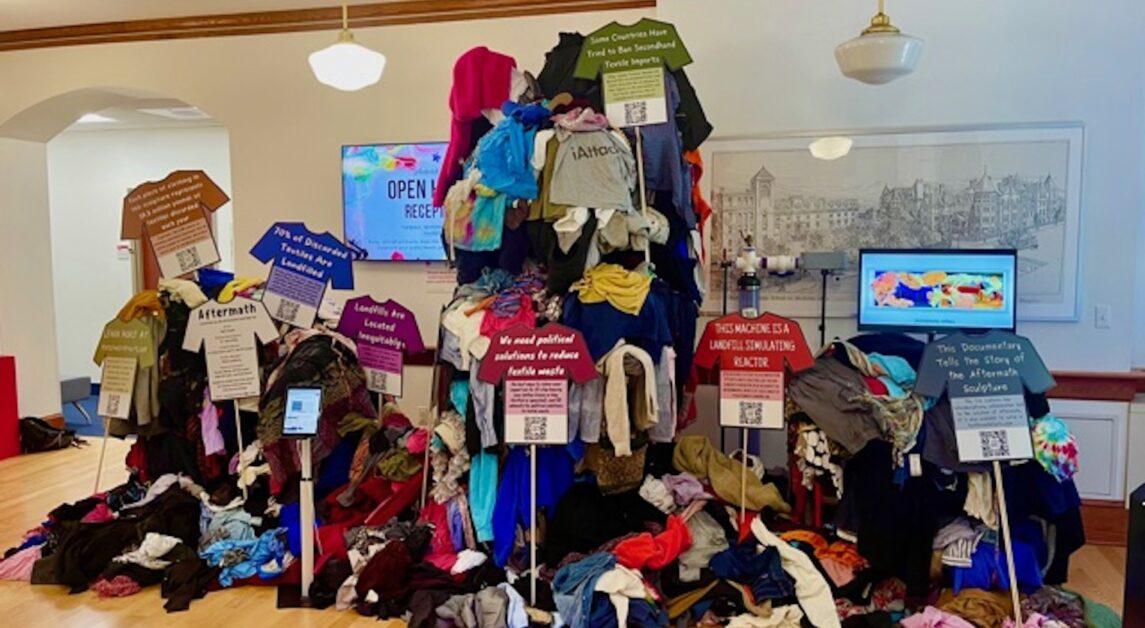 'Aftermath' Sculpture, Exhibited at Boston University, Reveals Impact of Global Textile Waste