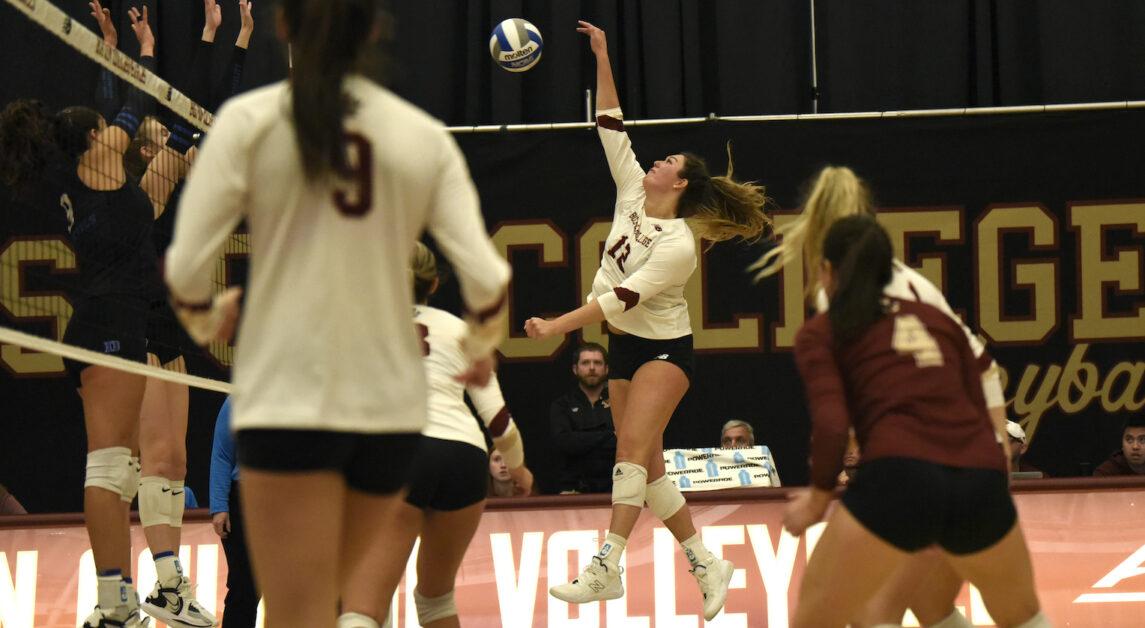 The Tar Heels swept BC in three straight sets as the Eagles dropped to 1–6 in conference play. (Brody Hannon / For The Heights)