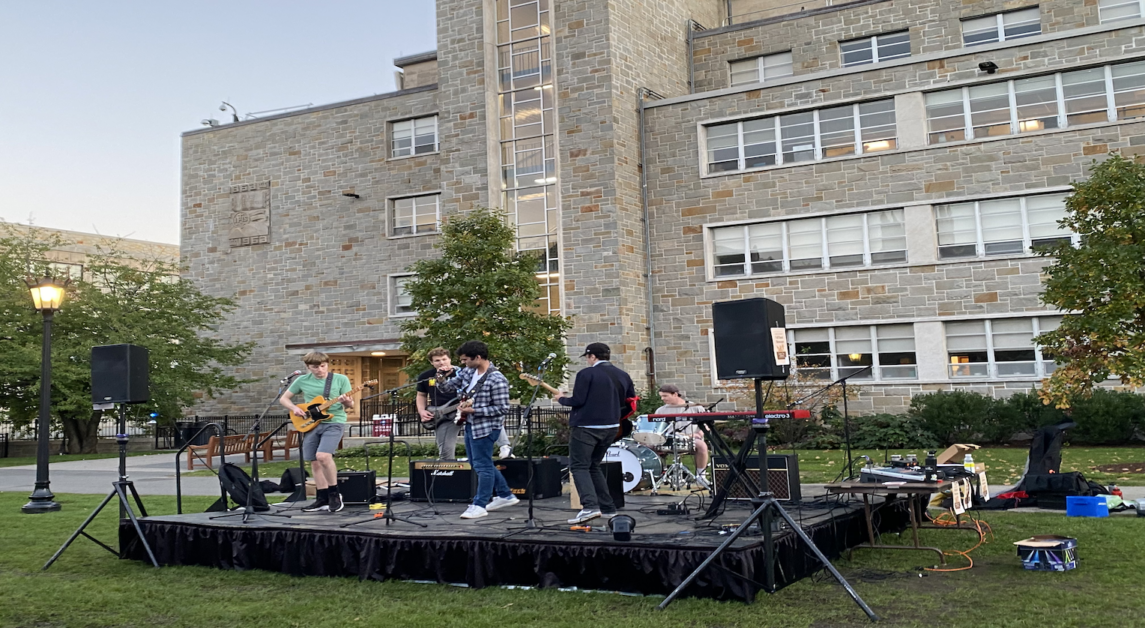 BC Music Guild’s Fall Band Showcase Highlights Four Student Bands Under Falling Leaves