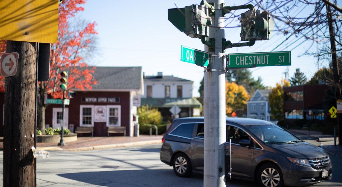 The proposed improvements will include a raised intersection and crosswalks, ADA-compliant curbs, and new concrete sidewalks. (Steve Mooney / Heights Editor)