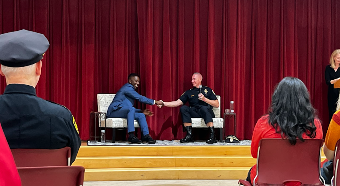 For much of the meeting, Scott questioned Carmichael on what progress NPD has made on a list of recommendations that the Newton Police Reform Task Force had submitted to it. (Will Martino/For the Heights)
