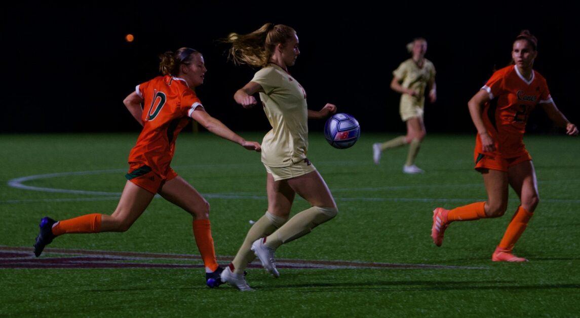 The Eagles’ offensive woes continued against Miami on Thursday. Opponents have outscored BC 18–2 in its last eight games. (Aditya Rao / Heights Staff)