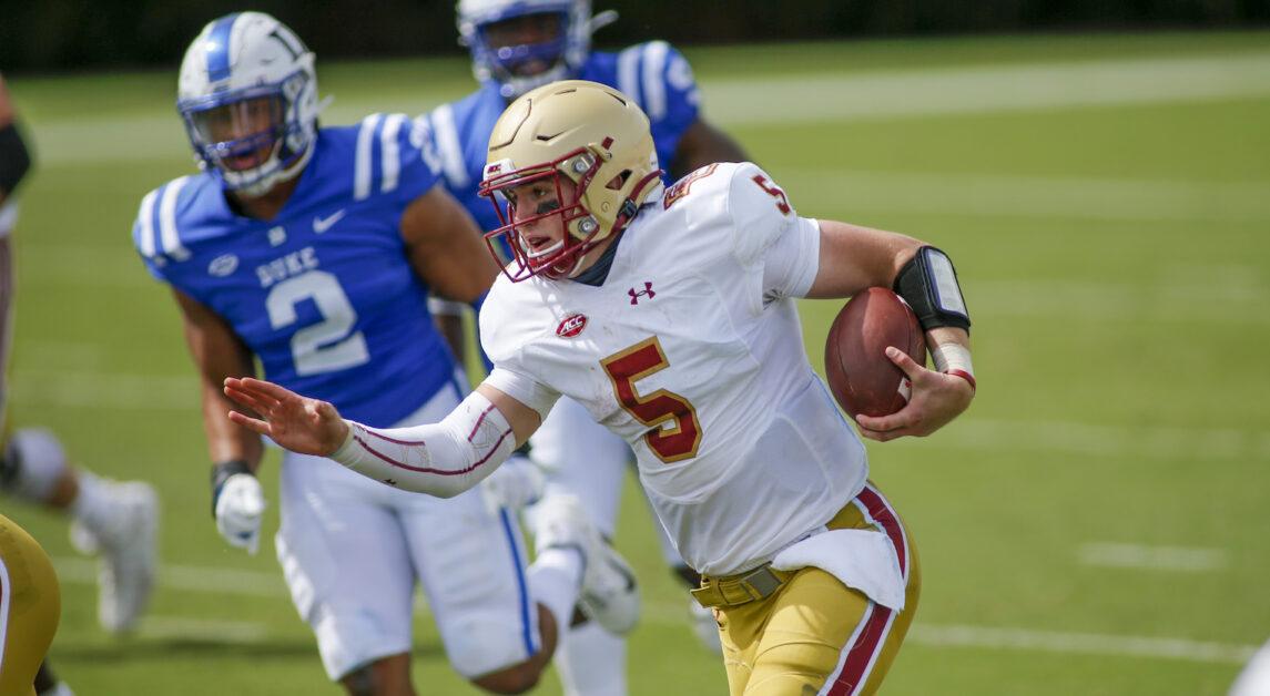 BC is entering Friday's game against Duke with a 2–6 record. (Nell Redmond / ACC Media)