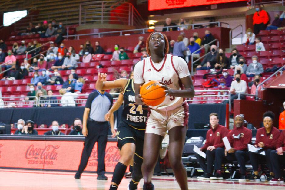 After losing five seniors, including its two leading scorers, BC will look to its freshman class to step up early in the 2022–23 season. (Nicole Wei / Heights Staff)