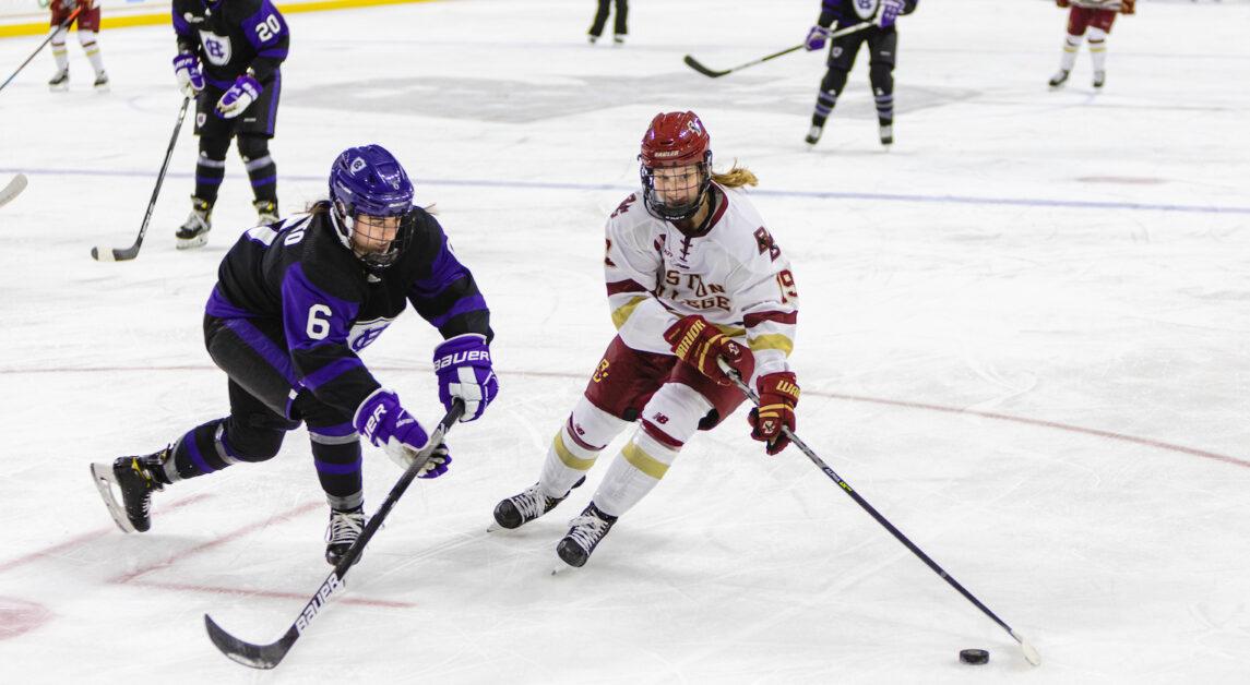 Katie Pyne notched her first two-goal game of her career Saturday. (Leo Wang / Heights Staff)