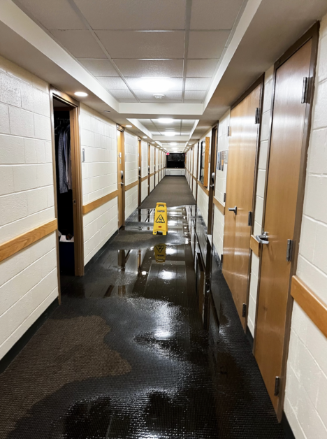 Tyler Murray donned a pair of boots and grabbed a garbage pail as he rushed into the flooding first-floor bathroom of Duchesne East on Tuesday night.