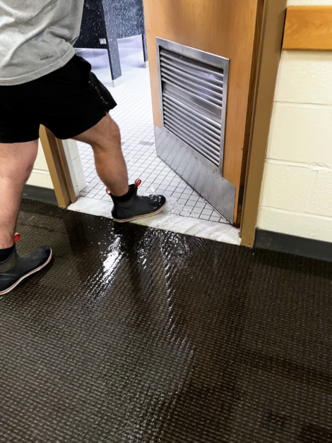 Tyler Murray donned a pair of boots and grabbed a garbage pail as he rushed into the flooding first-floor bathroom of Duchesne East on Tuesday night.