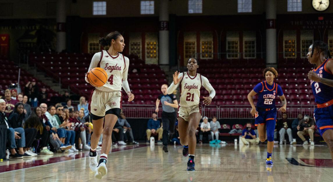 BC turned the ball over 20 times and recorded 23 fouls against Clemson on Sunday. (Kenneth Chen / For The Heights)